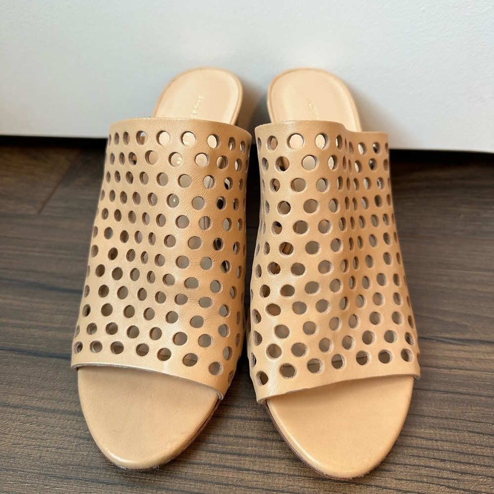Loeffler Randall Shea Perforated Mule Slide Buff (Size 7)